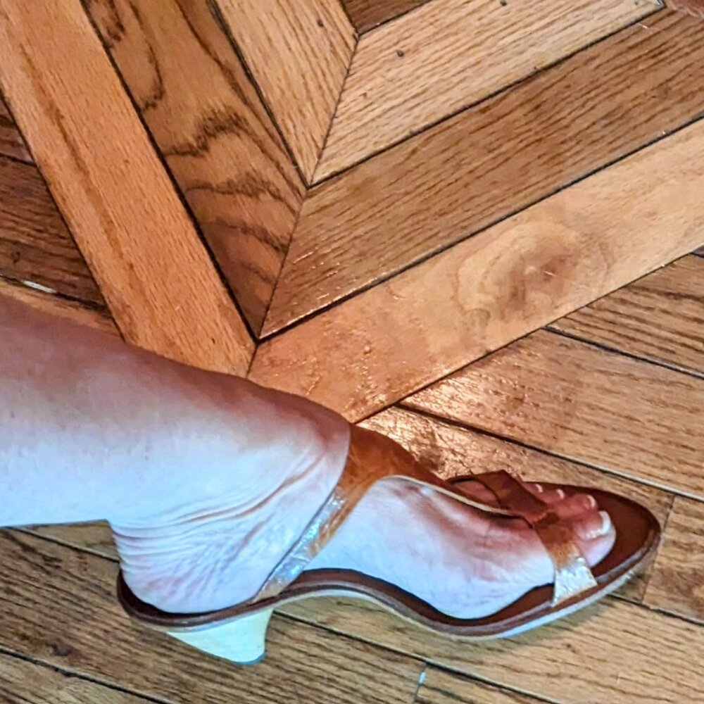 CYDWOQ Minimalist Sandal EU 36 US 6 Hand-made in USA 1.5" wooden heel w/ leather